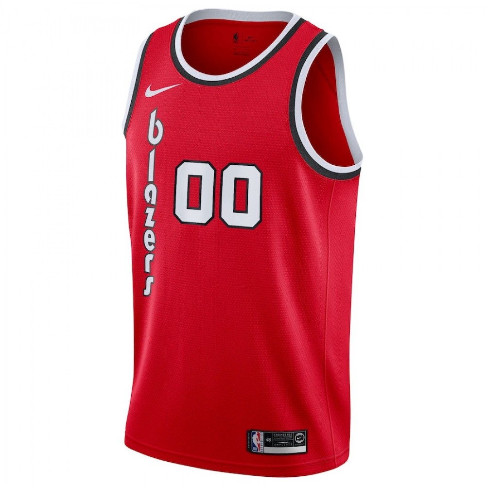 Men's Portland Trail Blazers Carmelo Anthony #00 Nike Red Swingman Jersey - Classic Edition - Image 2