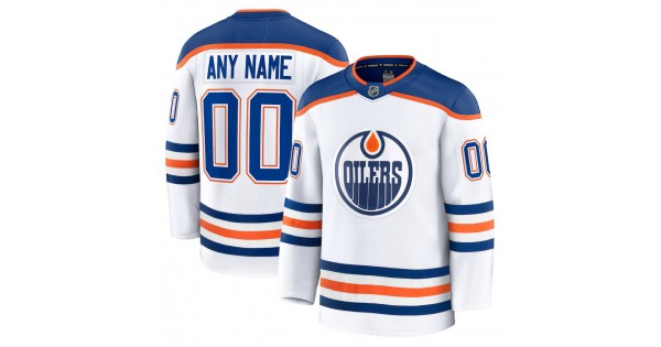 Edmonton Oilers Away White Premium Custom Jersey - Image 2