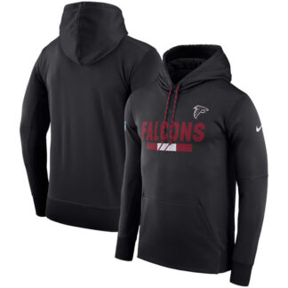 Men's Nike Atlanta Falcons Nike Black Sideline Team Name Performance Pullover Hoodie FengYun