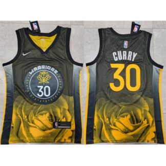 Men's Golden State Warriors #30 Stephen Curry 2022/2023 Black City edition Stitched Basketball Jersey A4XV
