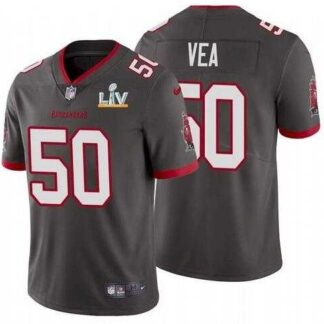 Nike Men & Women & Youth Buccaneers 50 Vita Vea Gray 2021 Super Bowl LV Vapor Untouchable Limited Jersey
