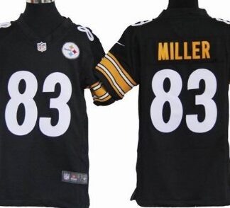 Nike Pittsburgh Steelers #83 Heath Miller Black Game Kids Jersey