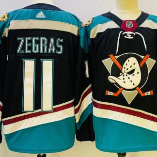 Men's Anaheim Ducks #11 Trevor Zegras Black Authentic Jersey