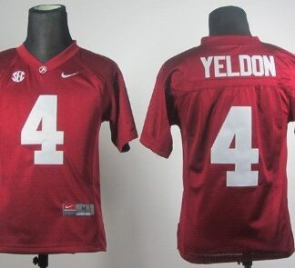 Alabama Crimson Tide #4 T.J Yeldon Red Kids Jersey
