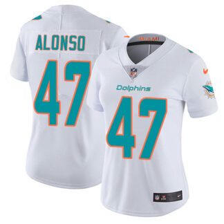 Nike Miami Dolphins #47 Kiko Alonso White Women’s Stitched NFL Vapor Untouchable Limited Jersey