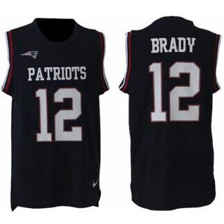 Nike New England Patriots #12 Tom Brady Navy Blue Team Color Men’s Stitched NFL Limited Tank Top Jersey