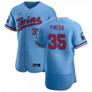 Minnesota Twins #35 Michael Pineda Men’s Nike Light Blue Alternate 2020 60th Season Authentic Team MLB Jersey