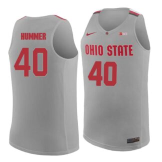 Ohio State Buckeyes #40 Danny Hummer Gray College Basketball Jersey Dzhi