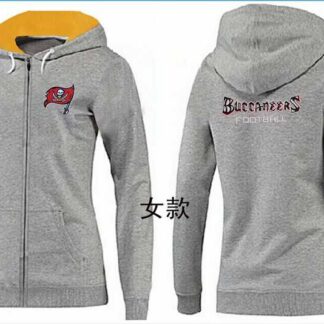 Womens Tampa Bay Buccaneers Team Logo 2015 Full Zip Hoodie-34
