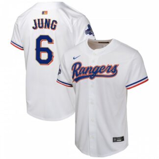 Josh Jung Texas Rangers Nike Youth 2024 Gold Collection Limited Player Jersey – White