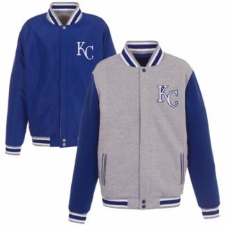 Kansas City Royals JH Design Reversible Fleece Full-Snap Jacket