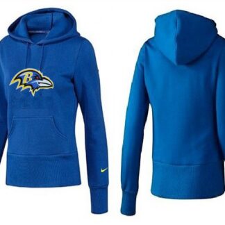 Nike Baltimore Ravens Team Logo Blue Women Pullover Hoodies (2)