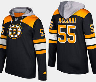 Adidas Boston Bruins 55 Noel Acciari Name And Number Black Hoodie
