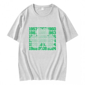 Boston Basketball Championship Dates Shamrock T-Shirt