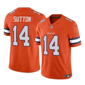Men & Women & Youth Denver Broncos #14 Courtland Sutton Orange 2023 F.U.S.E. Vapor Untouchable Football Stitched Je...