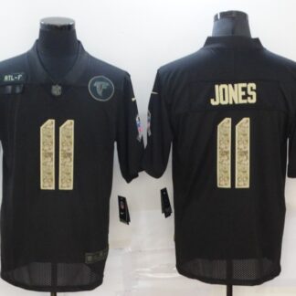 Men's Atlanta Falcons #11 Julio Jones Black Camo 2020 Salute To Service Stitched NFL Nike Limited Jersey
