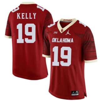 Oklahoma Sooners 19 Caleb Kelly Red 47 Game Winning Streak College Football Jersey Dzhi