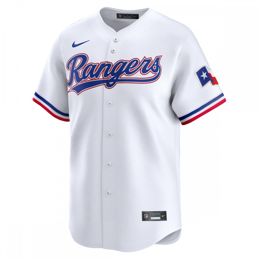 Texas Rangers Nike Home Limited Custom Jersey - White - Image 2