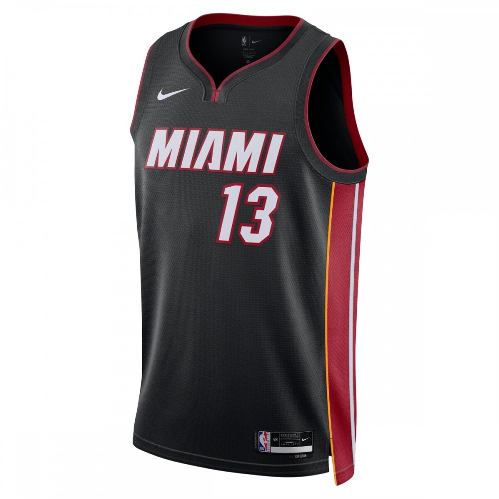 Bam Adebayo Miami Heat Nike Unisex 2022/23 Swingman Jersey - Icon Edition - Black - Image 2