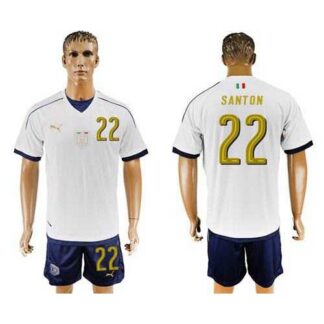 Italy #22 Santon Away Soccer Country Jersey