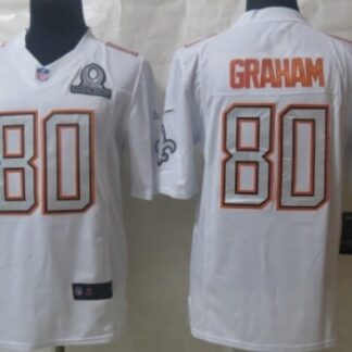Nike New Orleans Saints #80 Jimmy Graham 2014 Pro Bowl White Jersey