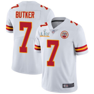 Nike Kansas City Chiefs #7 Harrison Butker White Youth Super Bowl LV Bound Stitched NFL Vapor Untouchable Limited J...