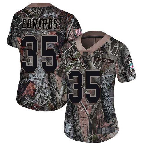 Nike Baltimore Ravens #35 Gus Edwards Camo Women’s Stitched NFL Limited Rush Realtree Jersey