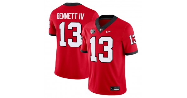 Stetson Bennett Georgia Bulldogs Home Nike Football Game Jersey - Red - Image 2