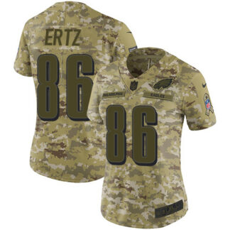 Nike Philadelphia Eagles #86 Zach Ertz Camo Women’s Stitched NFL Limited 2018 Salute to Service Jersey