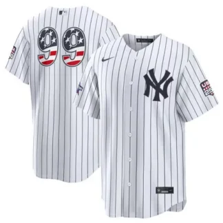 Men's New York Yankees #99 Aaron Judge Nike White 2026 All-Star Edition Stars & Stripes Stadium Jersey