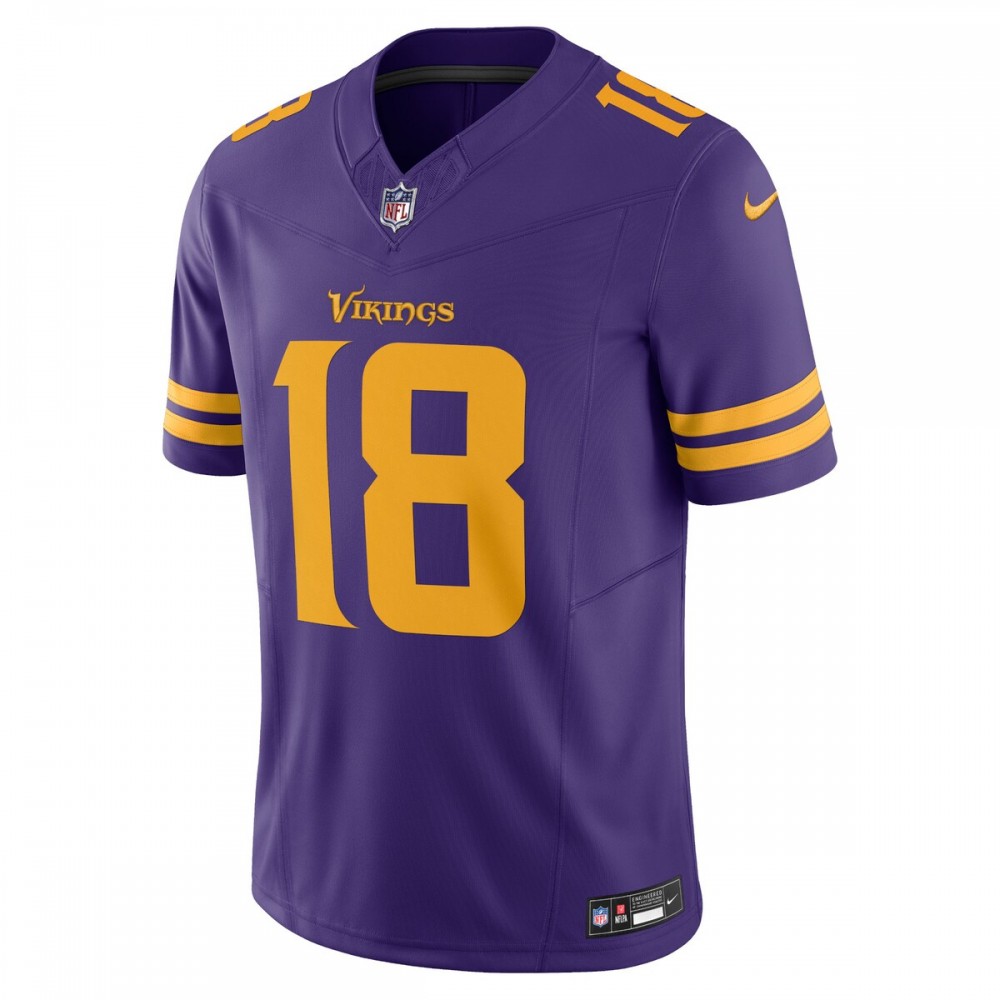 Justin Jefferson Minnesota Vikings Nike Vapor F.U.S.E. Limited Jersey - Purple - Image 2