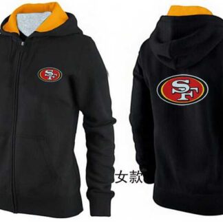Womens San Francisco 49ers Team Logo 2015 Full Zip Hoodie-57
