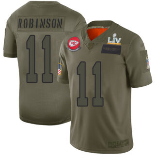 Nike Kansas City Chiefs #11 Demarcus Robinson Camo Youth Super Bowl LV Bound Stitched NFL Limited 2019 Salute To Se...